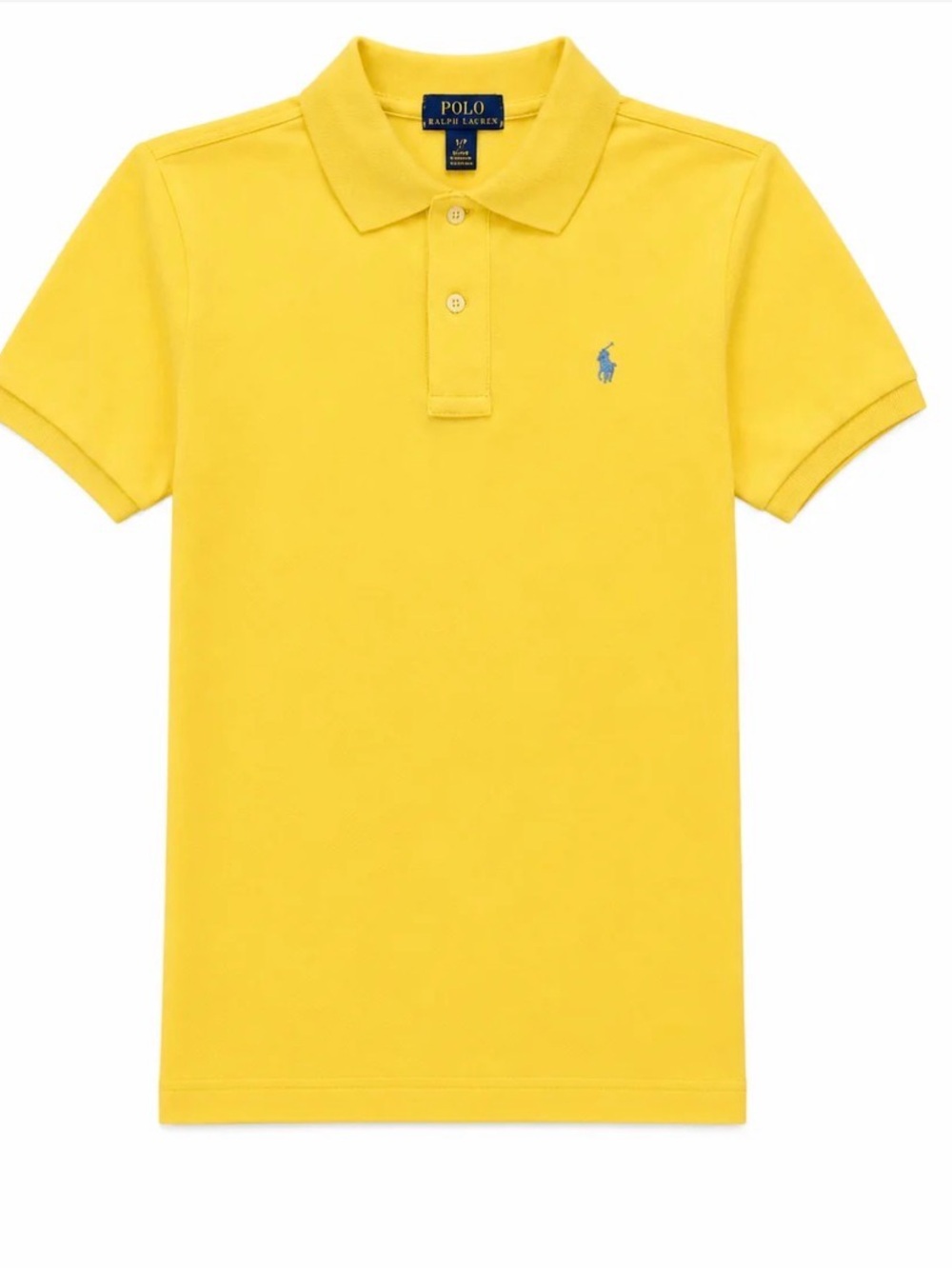 NWOT Ralph Lauren Polo Kids' Short-Sleeve Yellow Polo Shirt size XL